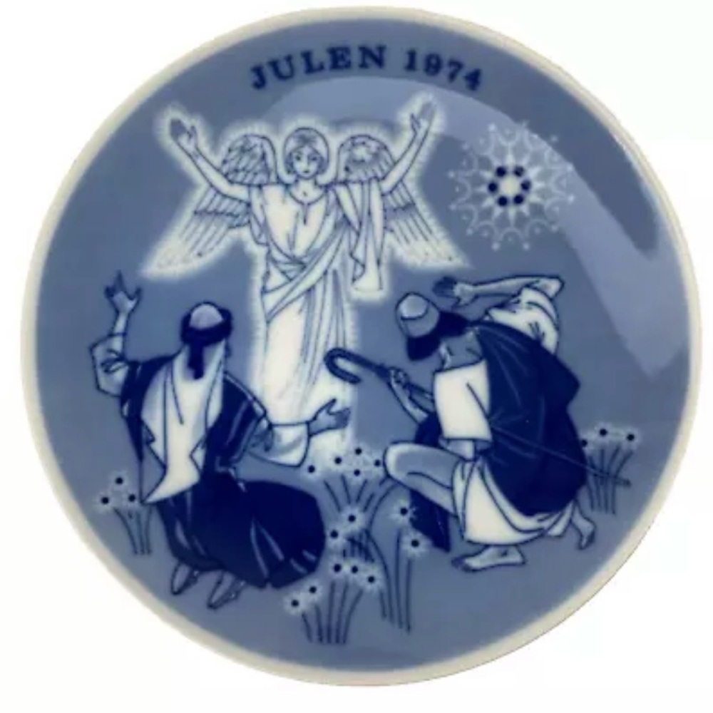 Vintage Porsgrund Norway 1974 Christmas Plate